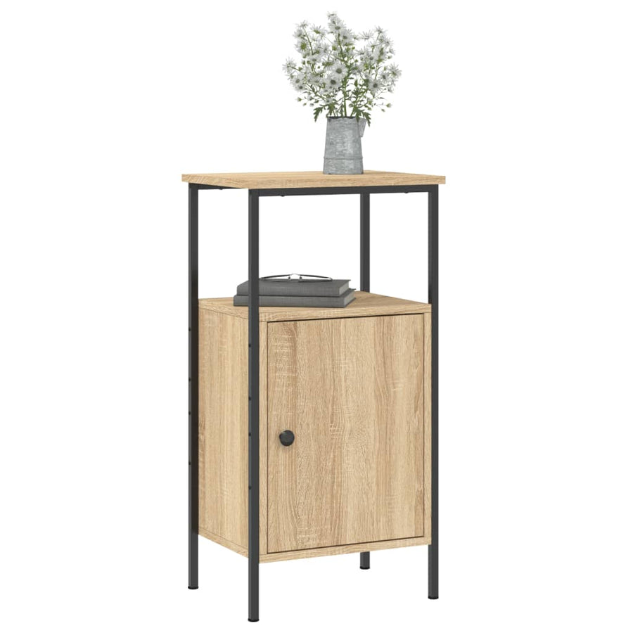 Nachtkastje 41X31X80 Cm Bewerkt Hout Sonoma Eikenkleurig