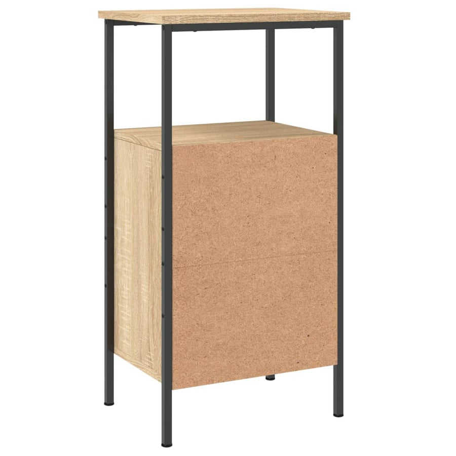 Nachtkastje 41X31X80 Cm Bewerkt Hout Sonoma Eikenkleurig