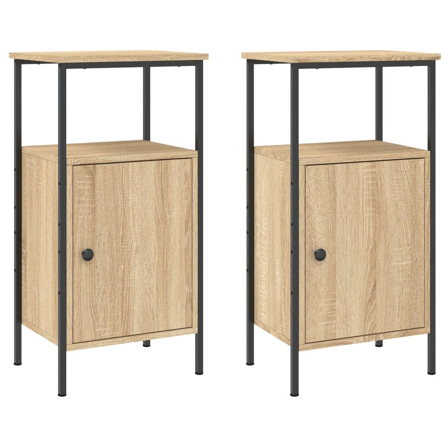Nachtkastjes 2 St 41X31X80 Cm Sonoma Eikenkleurig