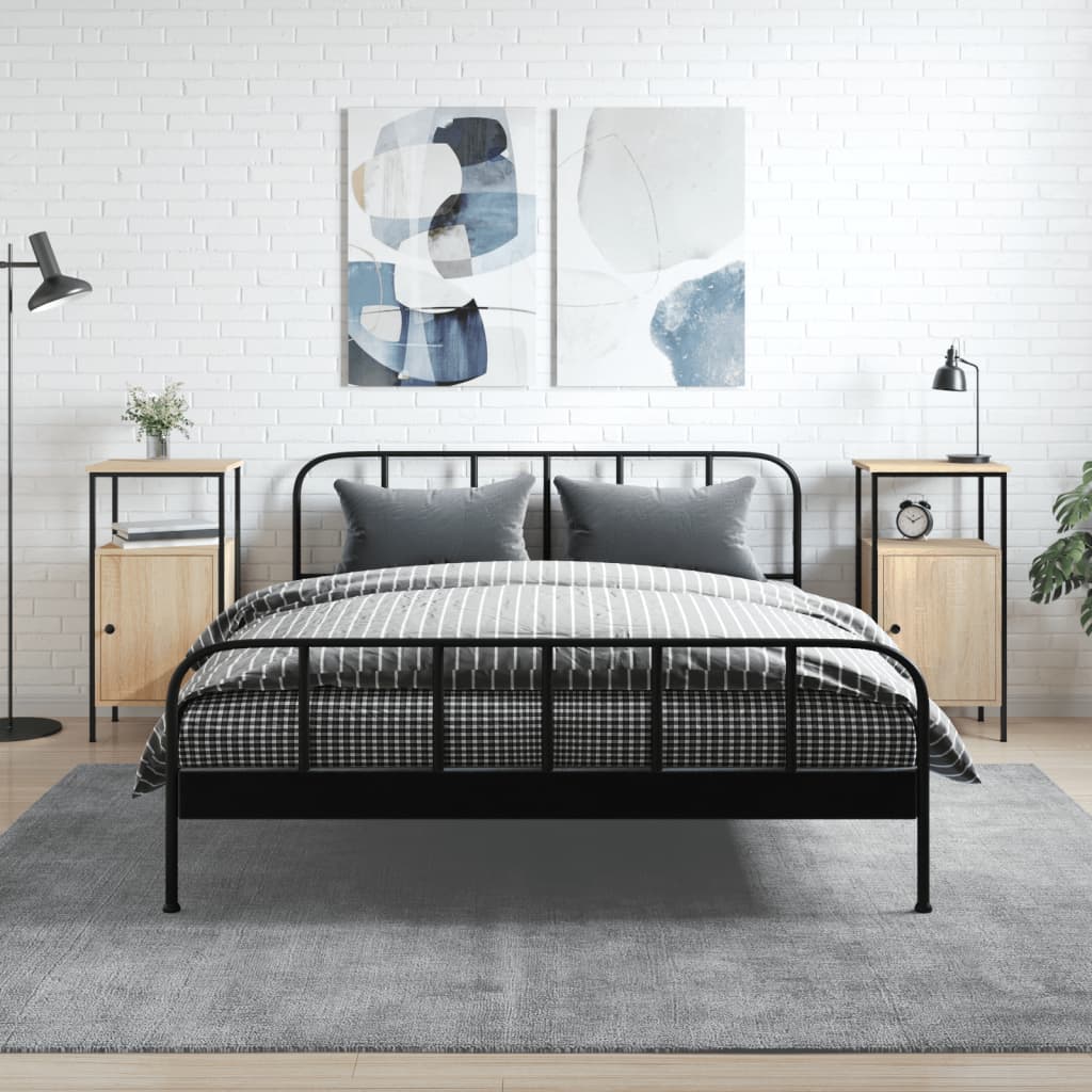 Nachtkastjes 2 St 41X31X80 Cm Sonoma Eikenkleurig