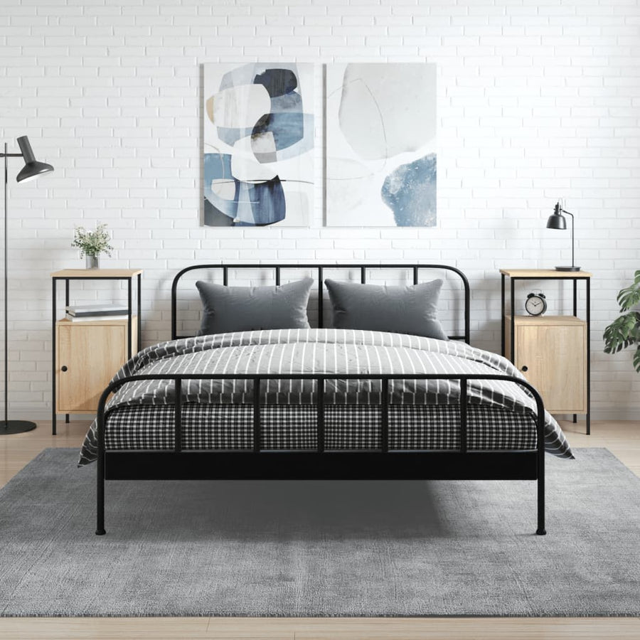 Nachtkastjes 2 St 41X31X80 Cm Sonoma Eikenkleurig