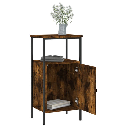 Nachtkastjes 41X31X80 Cm Bewerkt Hout Kleurig 2 Gerookt eiken