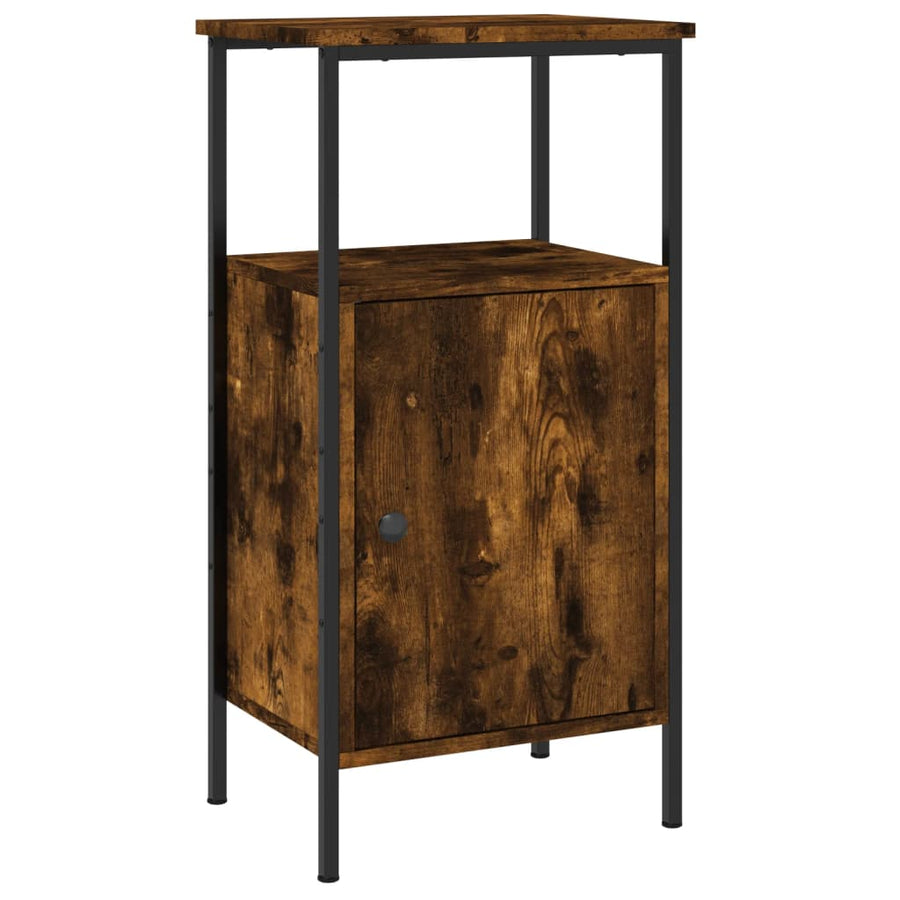 Nachtkastjes 41X31X80 Cm Bewerkt Hout Kleurig 2 Gerookt eiken