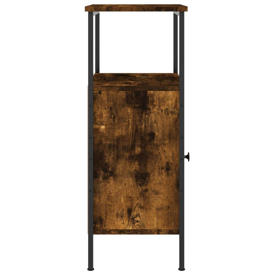 Nachtkastjes 41X31X80 Cm Bewerkt Hout Kleurig 2 Gerookt eiken