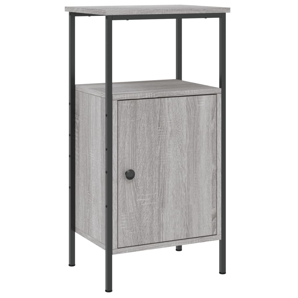 Nachtkastje 41X31X80 Cm Bewerkt Hout Grijs Sonoma