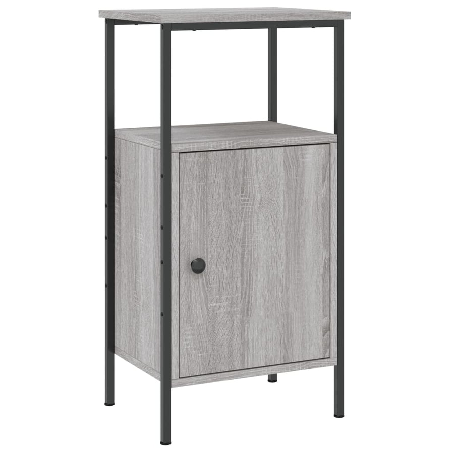 Nachtkastje 41X31X80 Cm Bewerkt Hout Grijs Sonoma