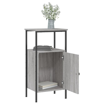 Nachtkastje 41X31X80 Cm Bewerkt Hout Grijs Sonoma