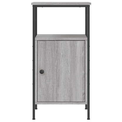 Nachtkastje 41X31X80 Cm Bewerkt Hout Grijs Sonoma