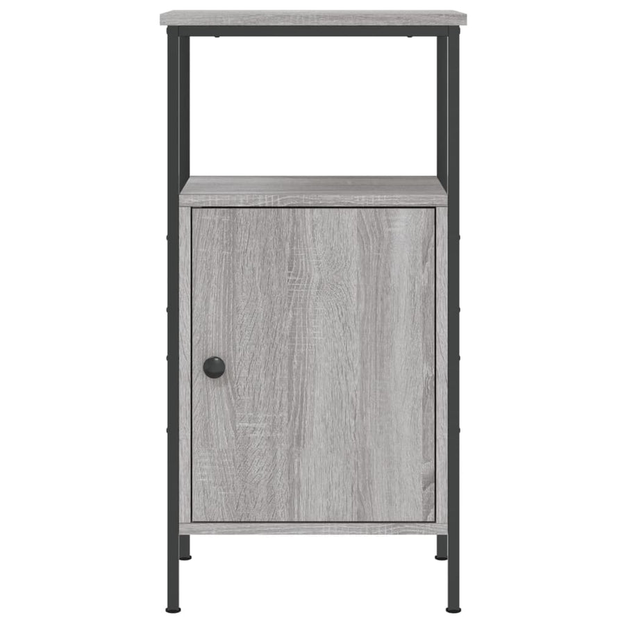 Nachtkastje 41X31X80 Cm Bewerkt Hout Grijs Sonoma