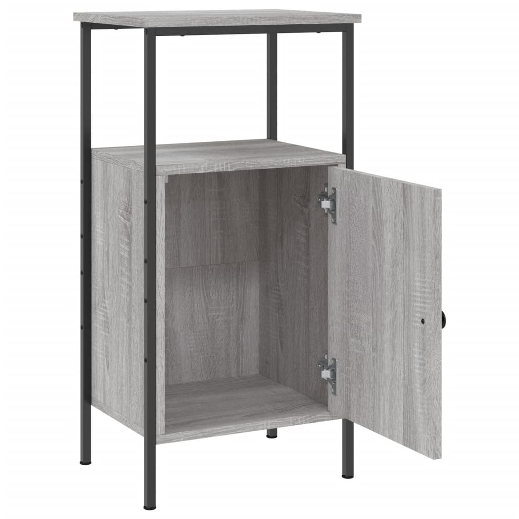 Nachtkastje 41X31X80 Cm Bewerkt Hout Grijs Sonoma