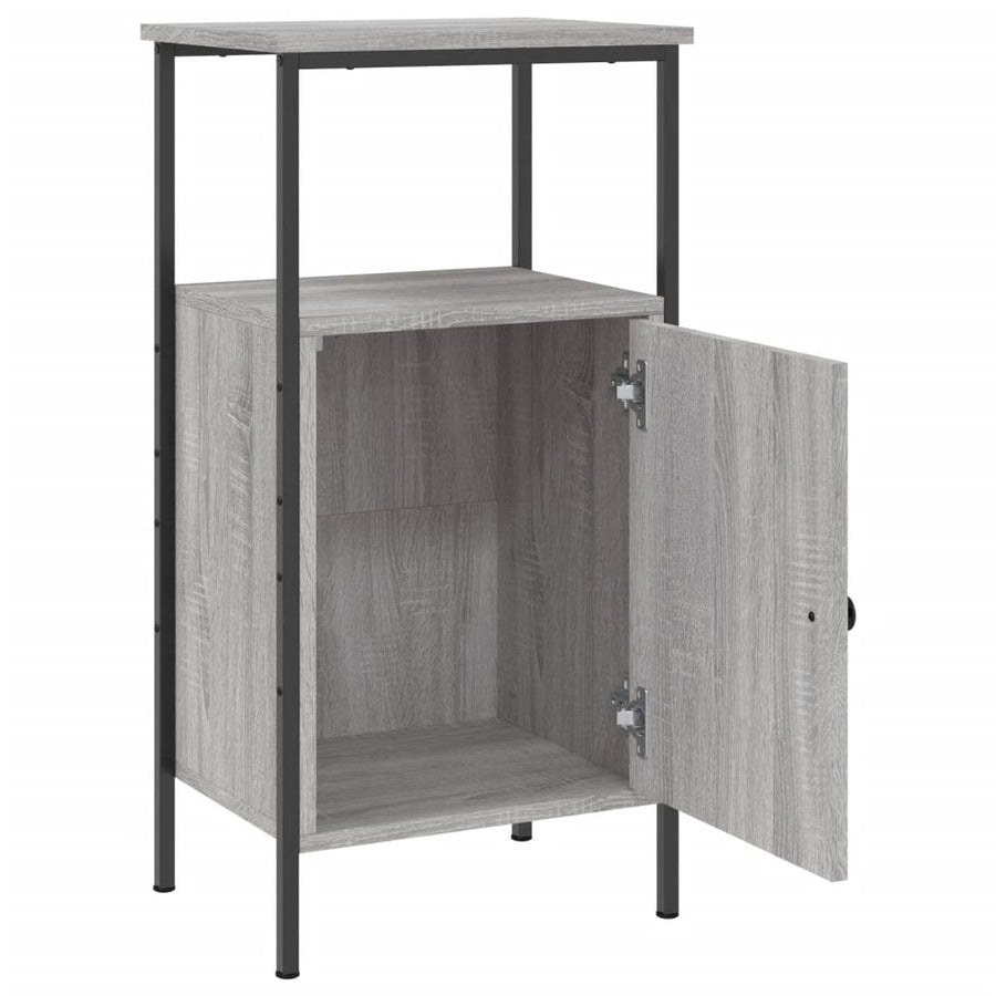 Nachtkastje 41X31X80 Cm Bewerkt Hout Grijs Sonoma
