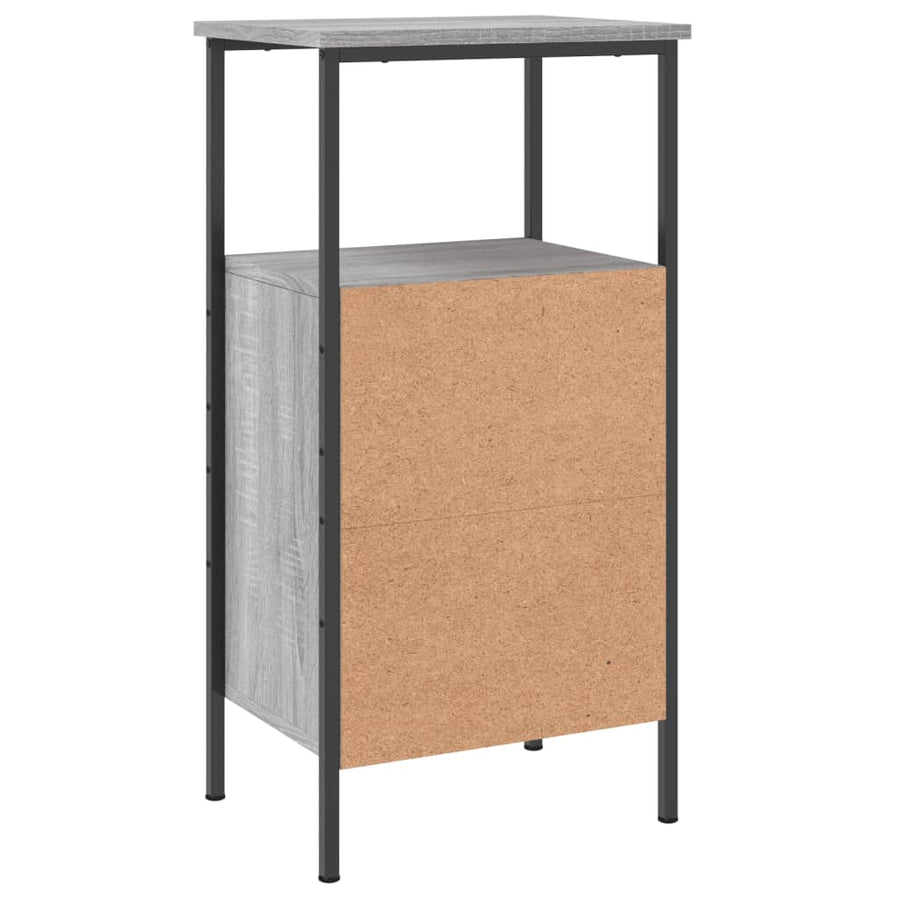 Nachtkastje 41X31X80 Cm Bewerkt Hout Grijs Sonoma