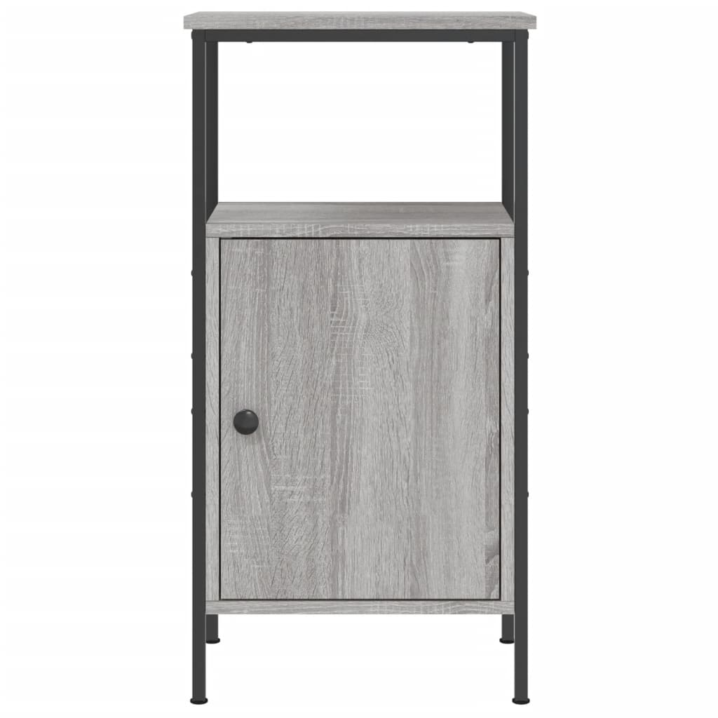 Nachtkastjes 2 st 41x31x80 cm bewerkt hout grijs sonoma eiken