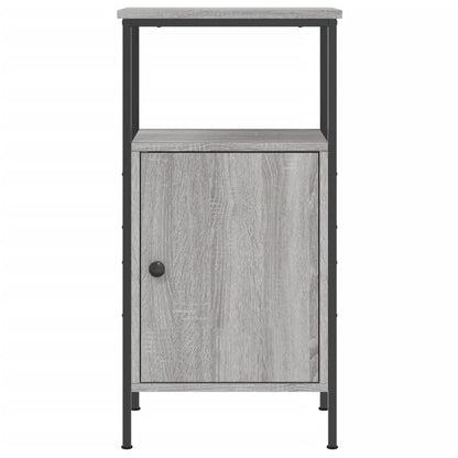 Nachtkastjes 2 st 41x31x80 cm bewerkt hout grijs sonoma eiken