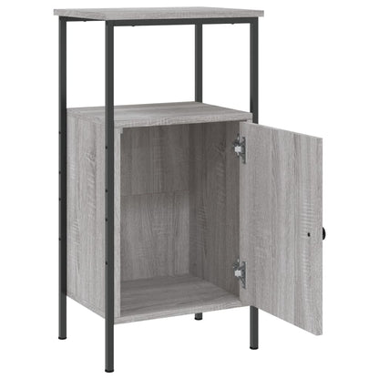 Nachtkastjes 2 st 41x31x80 cm bewerkt hout grijs sonoma eiken
