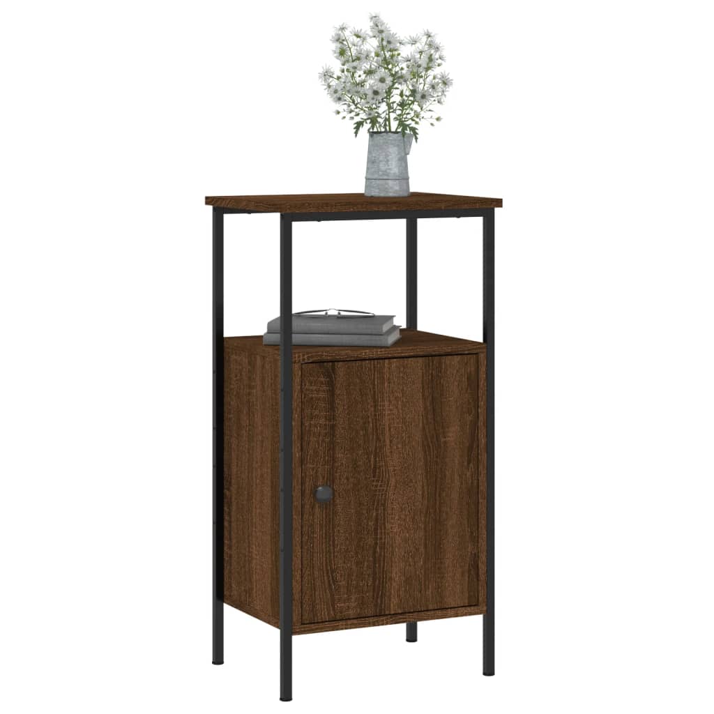 Nachtkastjes 2 St 41X31X80 Cm Bewerkt Hout Bruin Eikenkleur