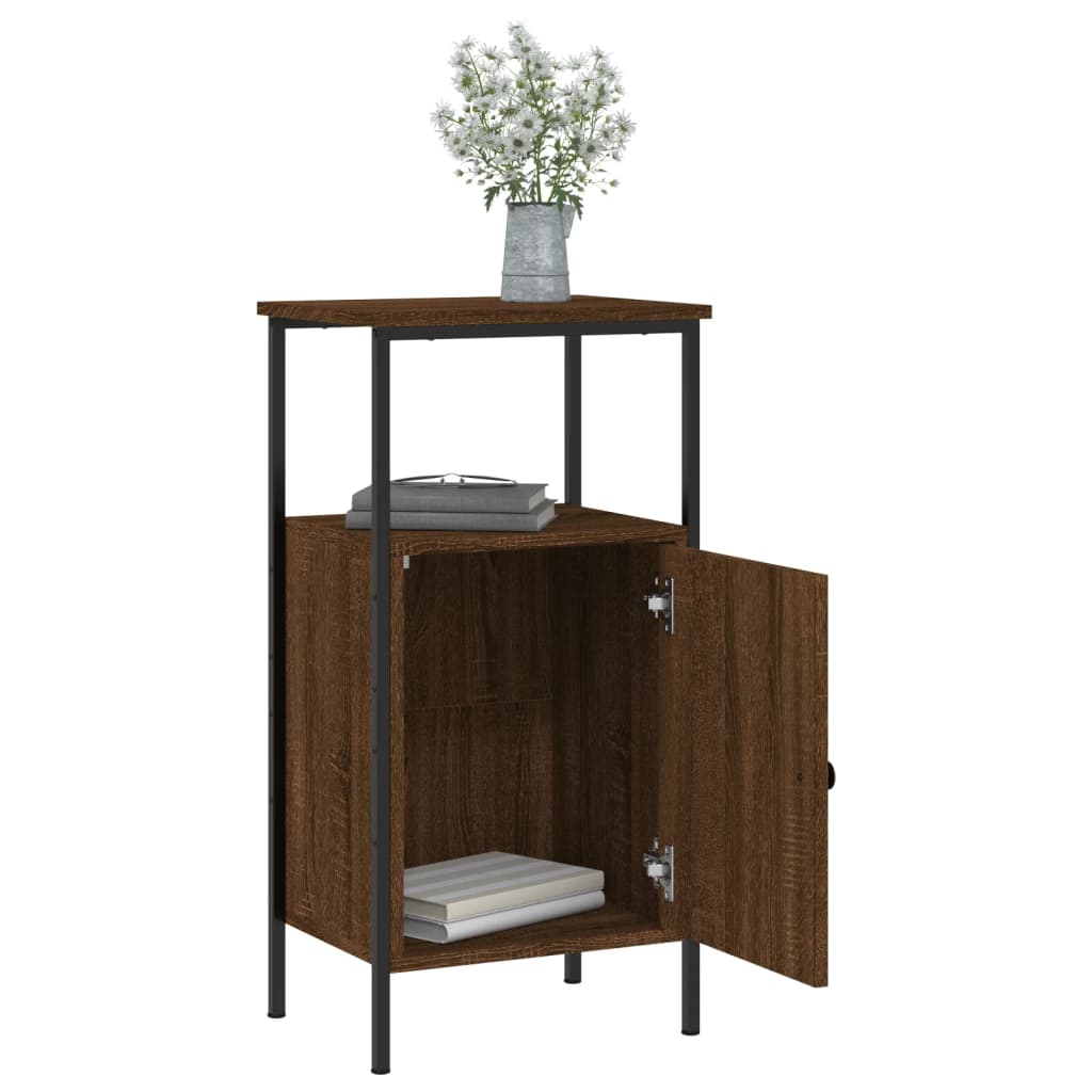 Nachtkastjes 2 St 41X31X80 Cm Bewerkt Hout Bruin Eikenkleur