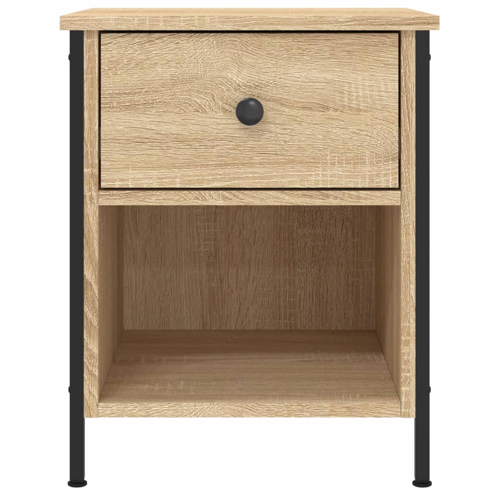 Nachtkastje 40X42X50 Cm Bewerkt Hout Kleurig 1 Sonoma eiken
