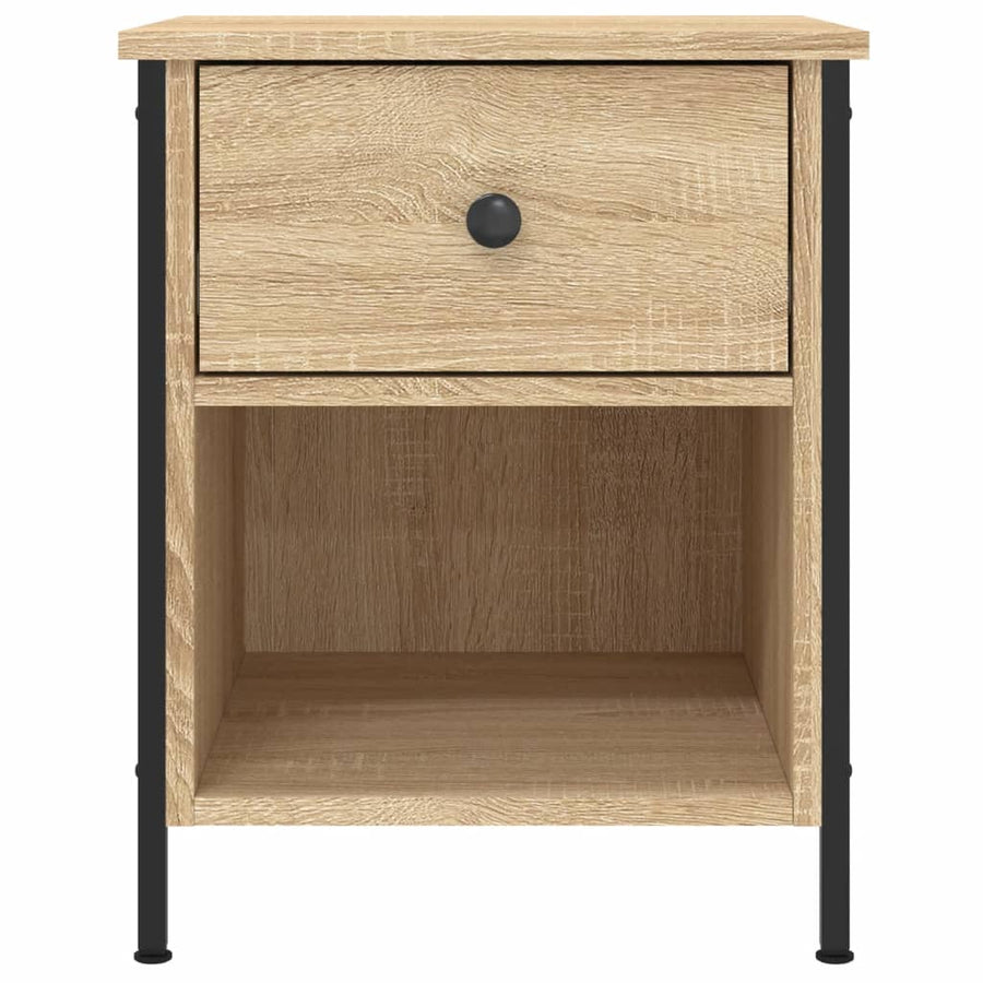 Nachtkastje 40X42X50 Cm Bewerkt Hout Kleurig 1 Sonoma eiken
