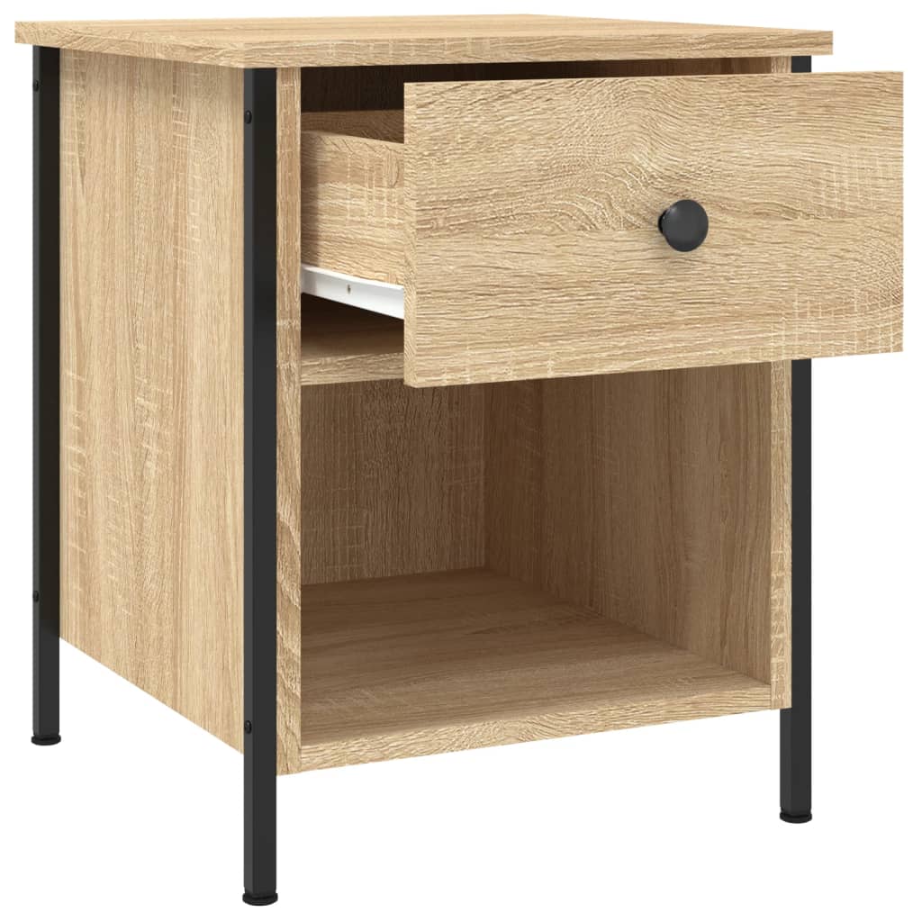 Nachtkastjes 40X4X50 Cm Bewerkt Hout Kleurig 2 Sonoma eiken