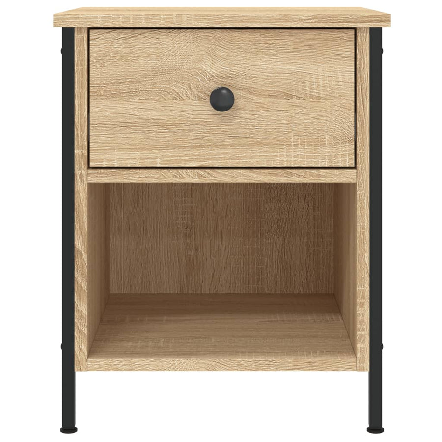 Nachtkastjes 40X4X50 Cm Bewerkt Hout Kleurig 2 Sonoma eiken