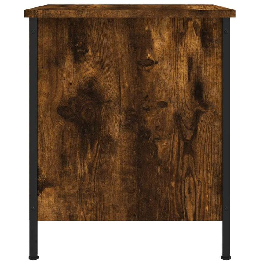 Nachtkastje 40X42X50 Cm Bewerkt Hout Kleurig 1 Gerookt eiken