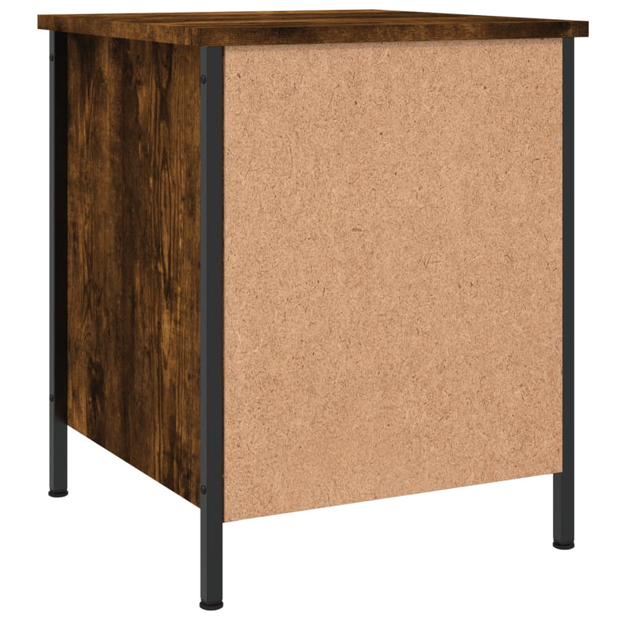 Nachtkastjes 40X4X50 Cm Bewerkt Hout Kleurig 2 Gerookt eiken