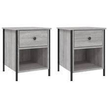 Nachtkastjes 40X4X50 Cm Bewerkt Hout Eiken 2 Grijs sonoma