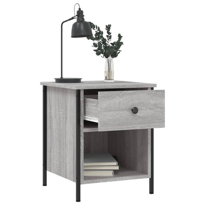Nachtkastjes 40X4X50 Cm Bewerkt Hout Eiken 2 Grijs sonoma