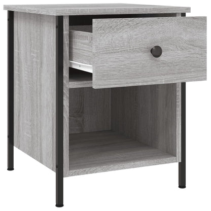 Nachtkastjes 40X4X50 Cm Bewerkt Hout Eiken 2 Grijs sonoma