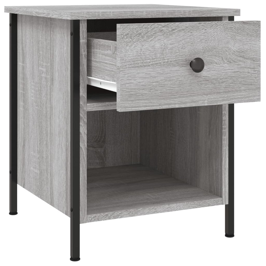Nachtkastjes 40X4X50 Cm Bewerkt Hout Eiken 2 Grijs sonoma