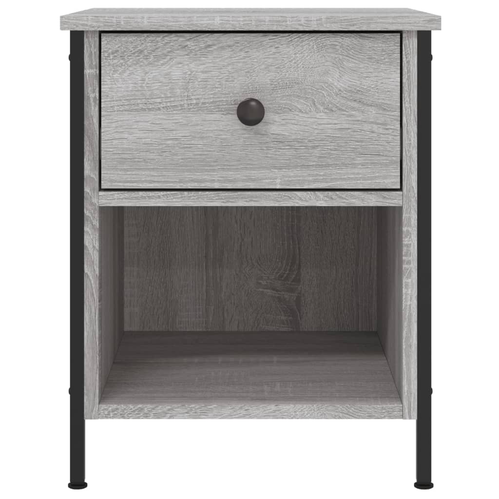 Nachtkastjes 40X4X50 Cm Bewerkt Hout Eiken 2 Grijs sonoma