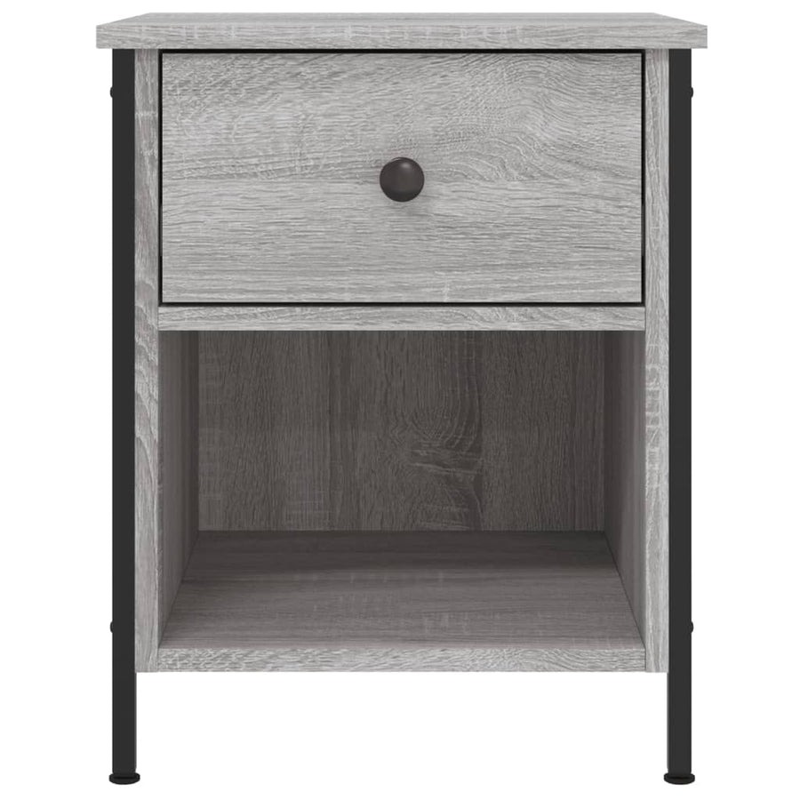 Nachtkastjes 40X4X50 Cm Bewerkt Hout Eiken 2 Grijs sonoma