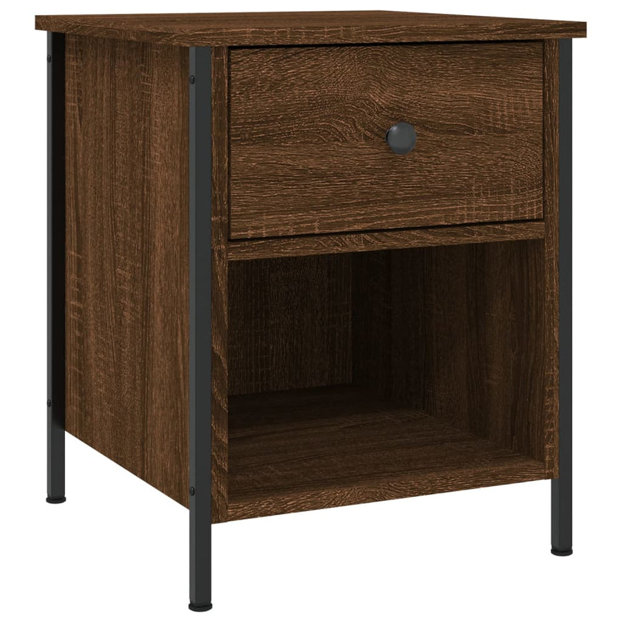 Nachtkastjes 2 st 40x42x50 cm bewerkt hout bruin eikenkleur 2 Bruineiken