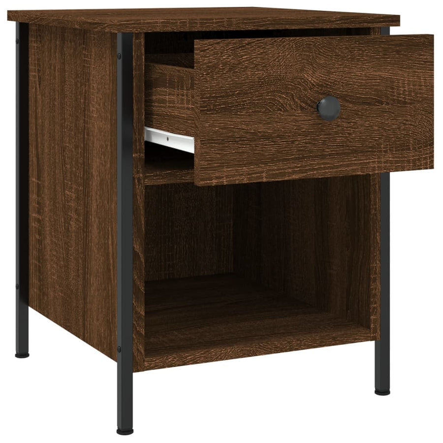 Nachtkastjes 2 st 40x42x50 cm bewerkt hout bruin eikenkleur 2 Bruineiken