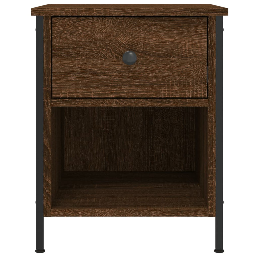 Nachtkastjes 2 st 40x42x50 cm bewerkt hout bruin eikenkleur 2 Bruineiken