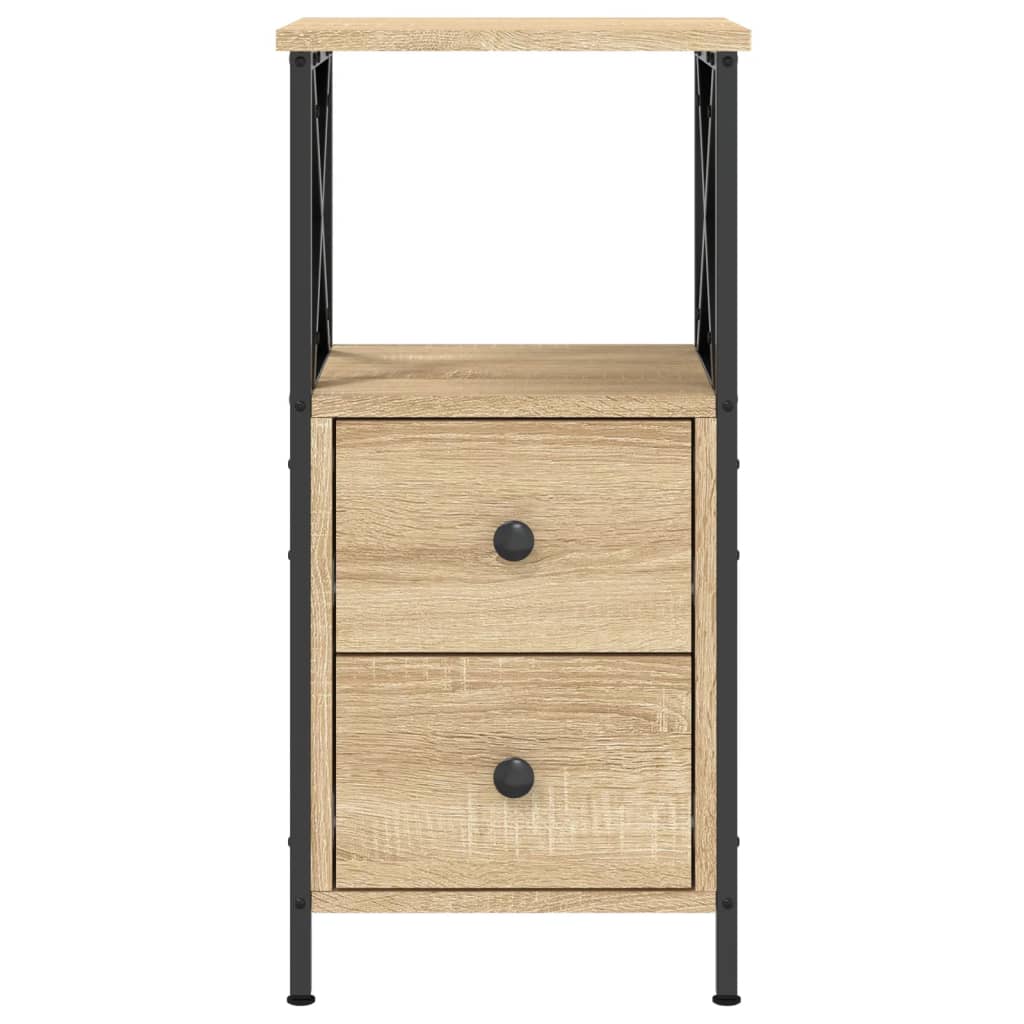 Nachtkastjes 34X35,5X70 Cm Kleurig 2 Sonoma eiken