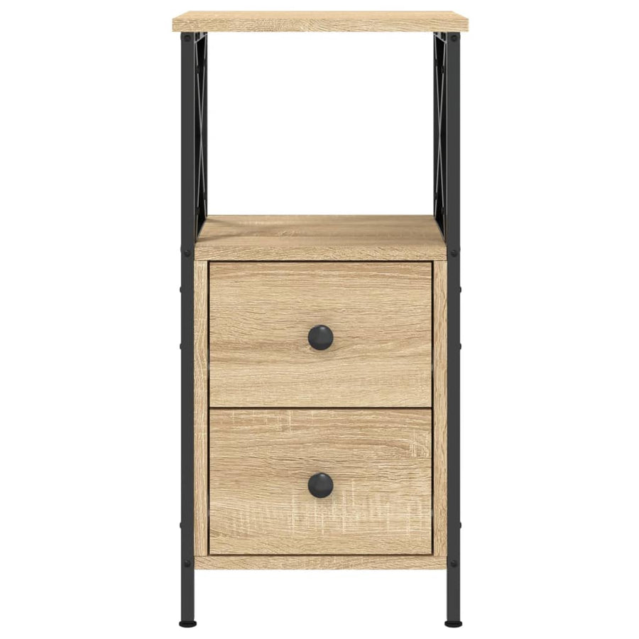 Nachtkastjes 34X35,5X70 Cm Kleurig 2 Sonoma eiken