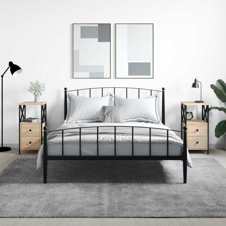 Nachtkastjes 34X35,5X70 Cm Kleurig 2 Sonoma eiken