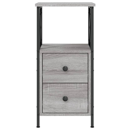 Nachtkastjes 2 St 34X35,5X70 Cm Bewerkt Hout Grijs Sonoma Eiken