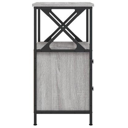 Nachtkastjes 2 St 34X35,5X70 Cm Bewerkt Hout Grijs Sonoma Eiken