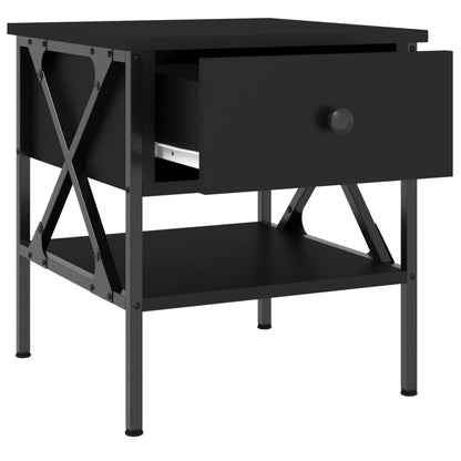 Nachtkastjes 40X4X45 Cm Bewerkt Hout 2 Zwart
