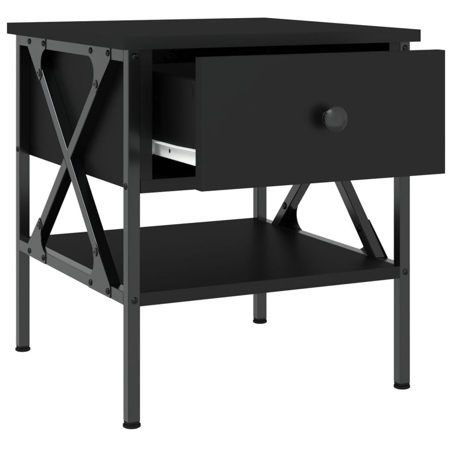 Nachtkastjes 40X4X45 Cm Bewerkt Hout 2 Zwart