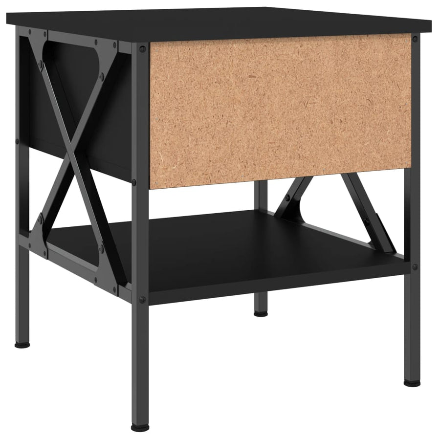 Nachtkastjes 40X4X45 Cm Bewerkt Hout 2 Zwart