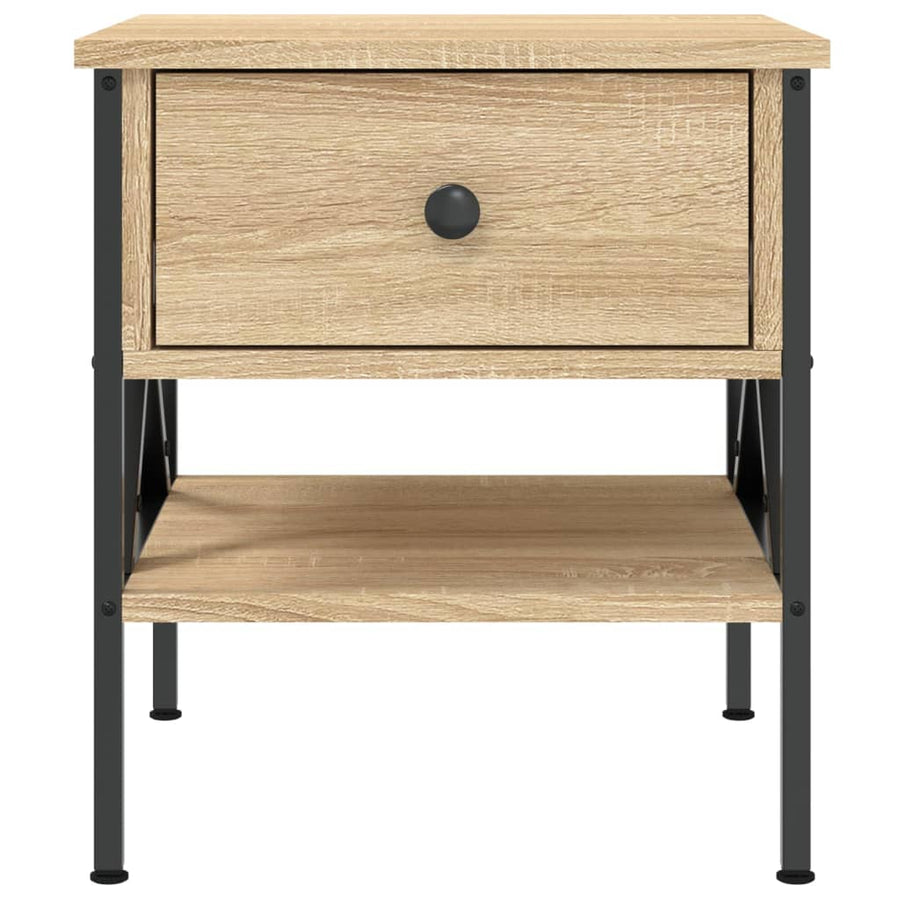 Nachtkastje 40X42X45 Cm Bewerkt Hout Sonoma Eikenkleurig