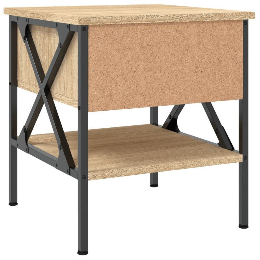 Nachtkastje 40X42X45 Cm Bewerkt Hout Sonoma Eikenkleurig