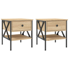 Nachtkastjes 40X4X45 Cm Bewerkt Hout Kleurig 2 Sonoma eiken