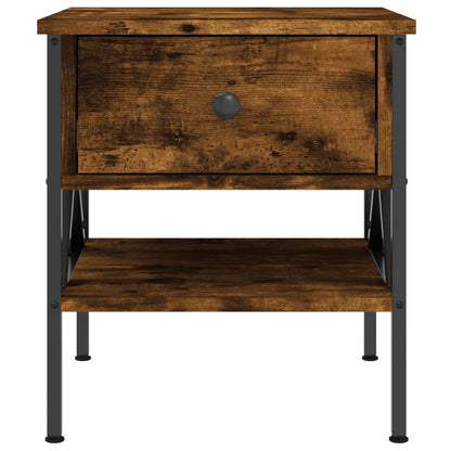Nachtkastjes 2 St 40X42X45 Cm Bewerkt Hout Gerookt Eikenkleurig