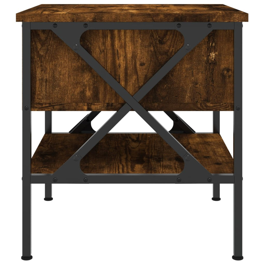 Nachtkastjes 2 St 40X42X45 Cm Bewerkt Hout Gerookt Eikenkleurig