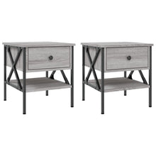 Nachtkastjes 2 St 40X42X45 Cm Bewerkt Hout Grijs Sonoma Eiken